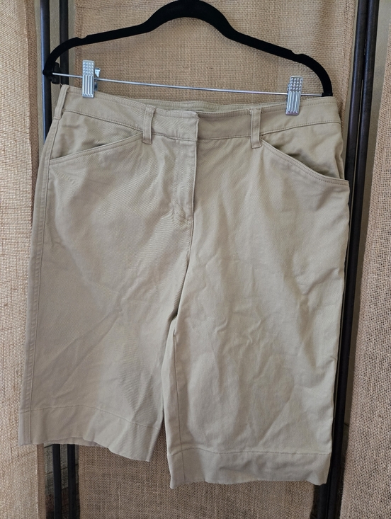 Jones New York Pants - Jones New York Sport Stretch Women's Tan Chino Bermuda Shorts Size 8